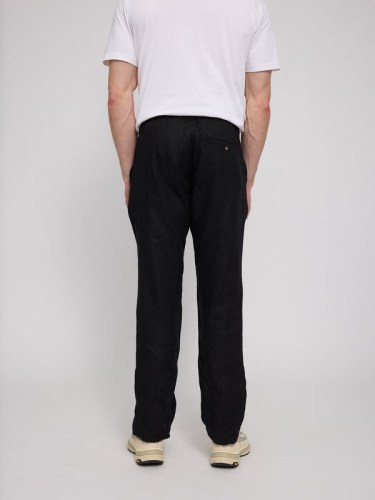 Regular Linen Pants black1